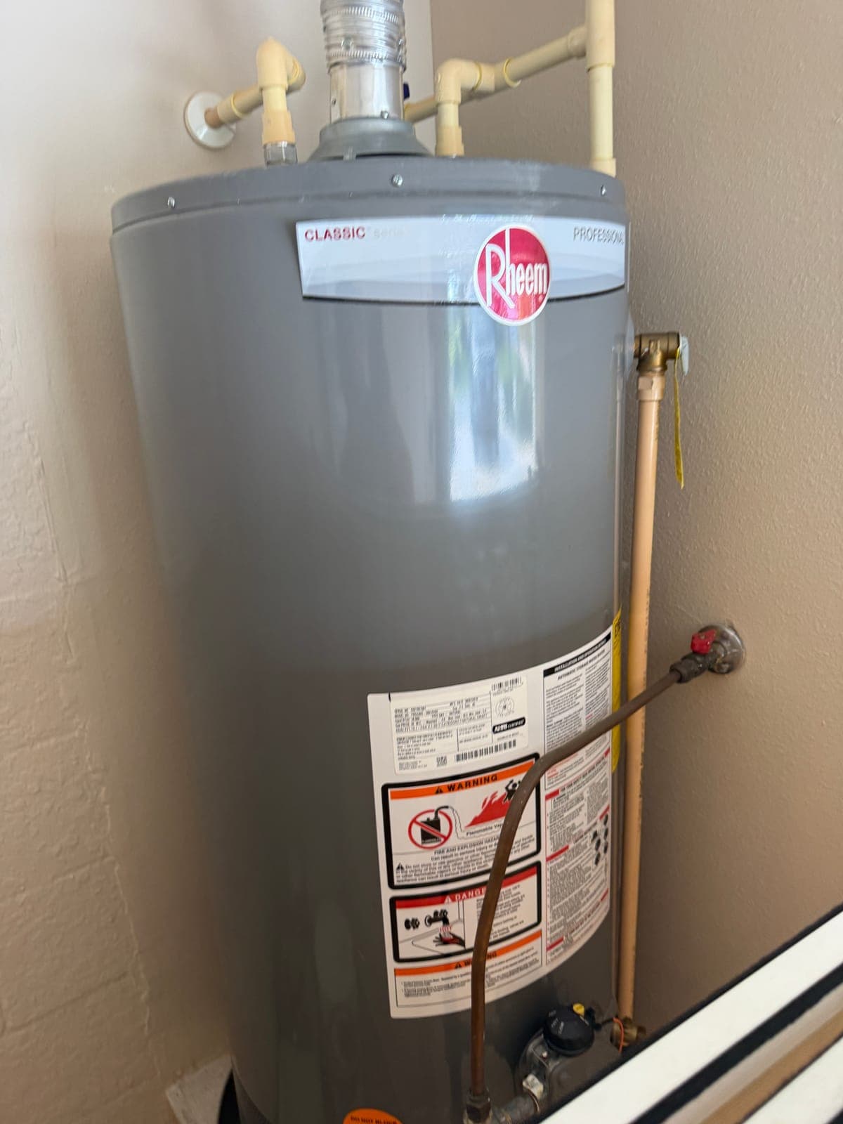 Water heater inspected during a home watch visit
